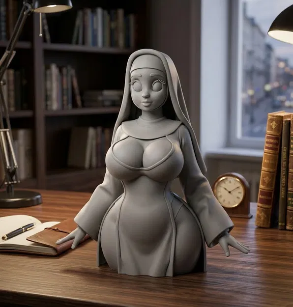 Tượng Nữ Tu Cosplay Anime 3D Đẹp Mắt - Image 1