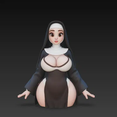 Tượng Nữ Tu Cosplay Anime 3D Đẹp Mắt