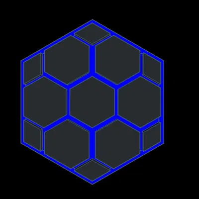 Mẫu họa tiết lục giác "Hexagon Pattern" trang trí 3D