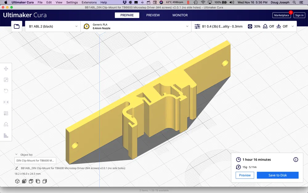 (Tùy chọn 2/2) Ngàm gắn DIN Rail cho TB6600 Microstep Driver (v2.0.0 & 2.0.1) - Image 4
