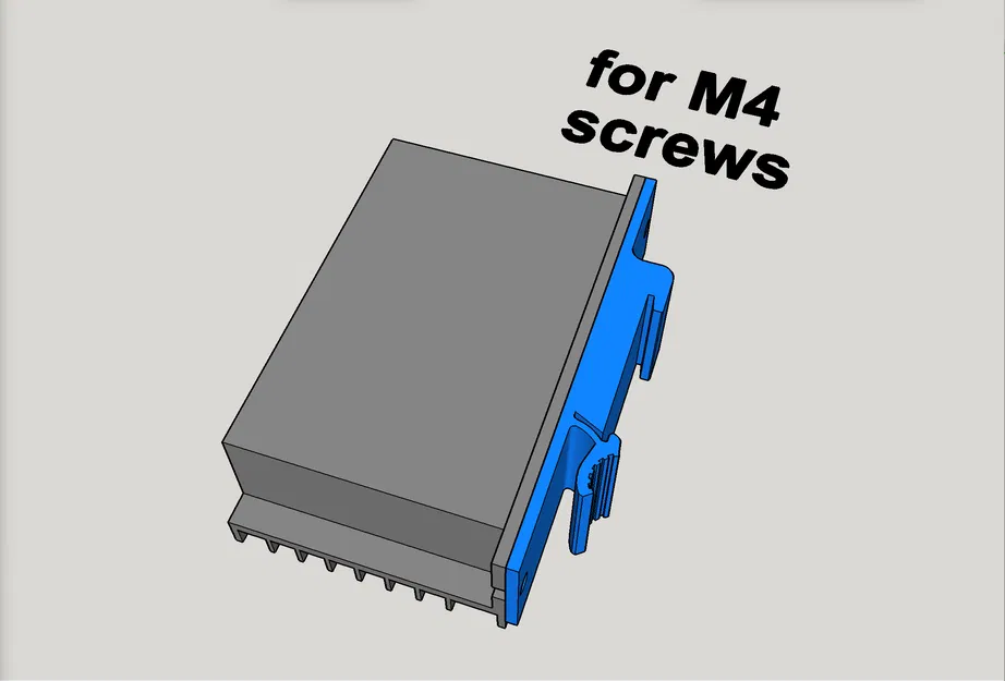 (Tùy chọn 1/2) Ngàm gài DIN Rail cho TB6600 Microstep Driver (v1.0.5) - Image 3