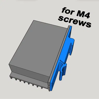 (Tùy chọn 1/2) Ngàm gài DIN Rail cho TB6600 Microstep Driver (v1.0.5)