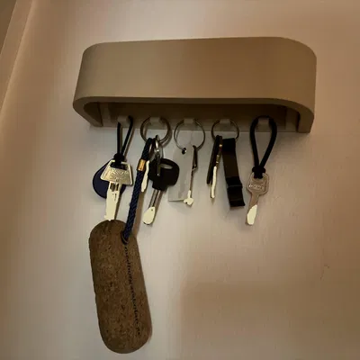 Móc Treo Chìa Khóa Modular ScandiWood – Gắn Tường Không Khoan (Wood PLA)