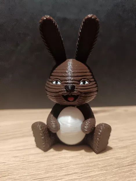 Mô Hình 3D Thỏ Con Dễ Thương Ôm Trứng Phục Sinh - Image 3