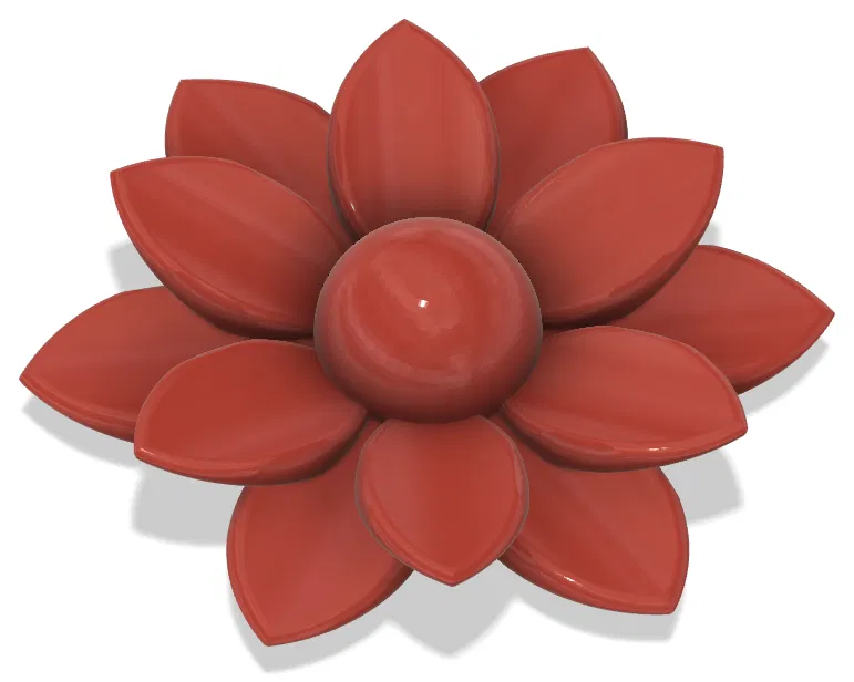 Bông hoa đế phẳng (fusion360) - Image 1