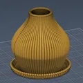 Bộ Vase & Planter Giọt Nước Gân Nổi Hiện Đại (+ Hoa Hồng Low-Poly!) - Thumbnail 4