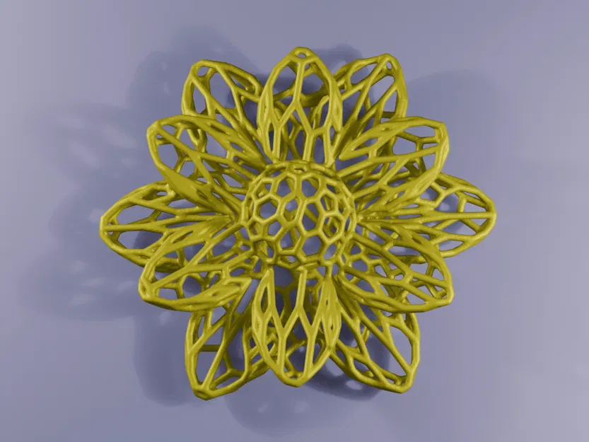 Bông Hoa Voronoi Đế Phẳng - Image 1