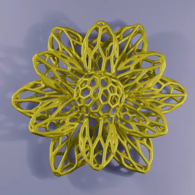 Bông Hoa Voronoi Đế Phẳng