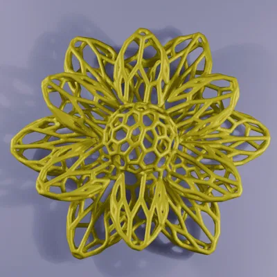 Bông Hoa Voronoi Đế Phẳng