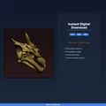Giá Treo Cúp Sọ Rồng (Dragon Skull Trophy Mount) – File STL In 3D - Thumbnail 2