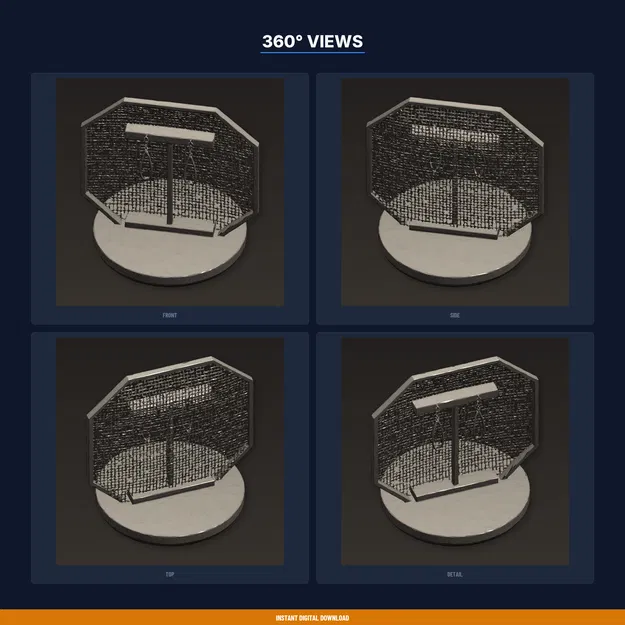 Giá Treo Bông Tai Lưới Dạng Khung Để Bàn (Stud & Dangle) - File STL In 3D - Image 3