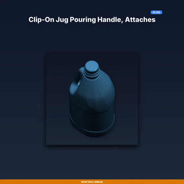 Tay cầm rót kẹp gắn hộp sữa (Clip-On), dễ cầm – File STL in 3D - Image 1