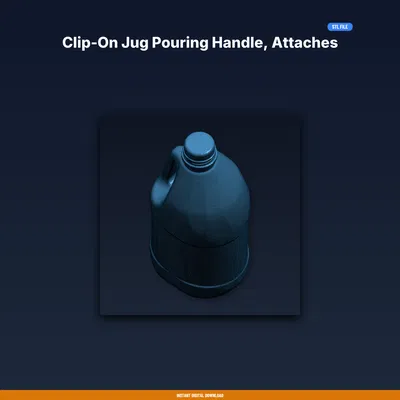 Tay cầm rót kẹp gắn hộp sữa (Clip-On), dễ cầm – File STL in 3D