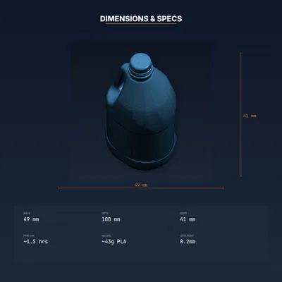 Tay cầm rót kẹp gắn hộp sữa (Clip-On), dễ cầm – File STL in 3D