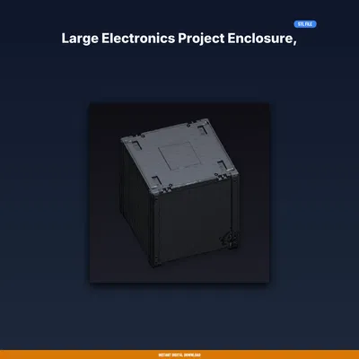 Hộp Dự Án Điện Tử Cỡ Lớn, Cutouts Tùy Biến, Nắp Vặn Vít - File STL In 3D
