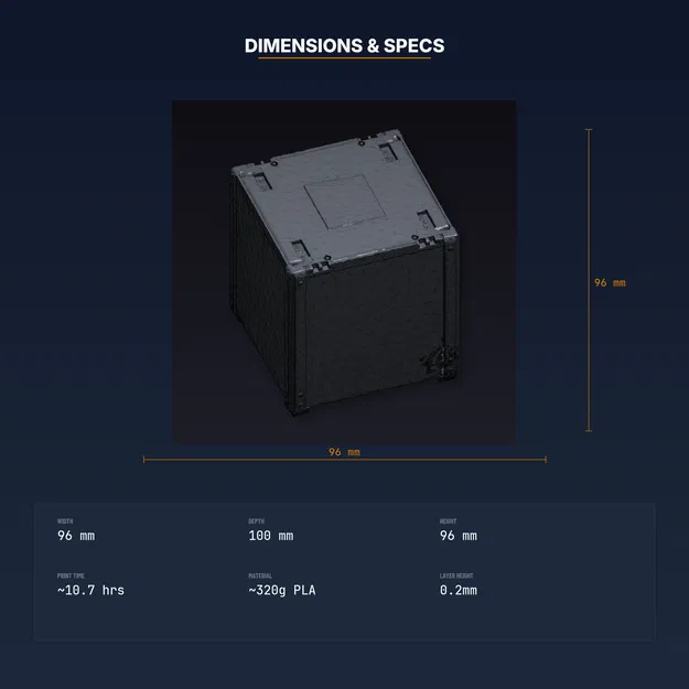 Hộp Dự Án Điện Tử Cỡ Lớn, Cutouts Tùy Biến, Nắp Vặn Vít - File STL In 3D - Image 4