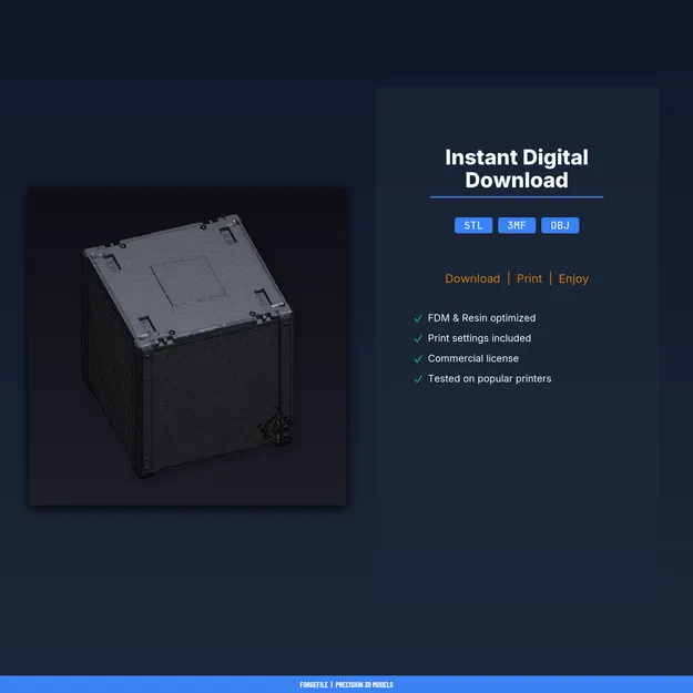 Hộp Dự Án Điện Tử Cỡ Lớn, Cutouts Tùy Biến, Nắp Vặn Vít - File STL In 3D - Image 2