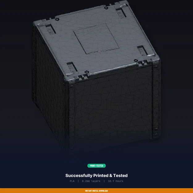 Hộp Dự Án Điện Tử Cỡ Lớn, Cutouts Tùy Biến, Nắp Vặn Vít - File STL In 3D - Image 8