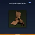 Chậu Treo Tường Đầu Voi (Elephant Head Wall Planter) - File STL In 3D - Thumbnail 1