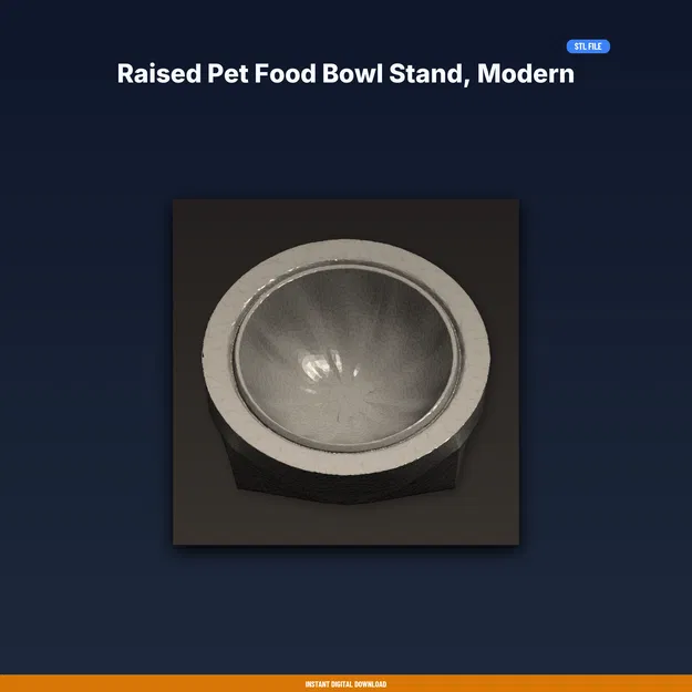 Kệ Tô Ăn Nâng Cao Cho Thú Cưng, Tối Giản Hiện Đại, Fit Tô Chuẩn - STL - Image 1