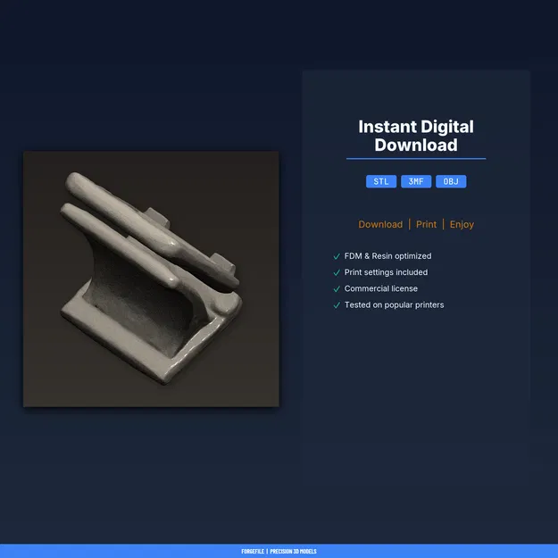 Giá đỡ e-reader rảnh tay, kẹp Kindle, dễ lật trang – file STL in 3D - Image 2