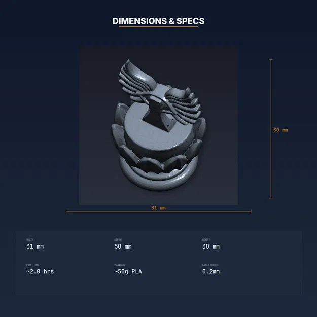 Kệ Trưng Bày Eye Of Horus - File STL 3D Printable - Image 4