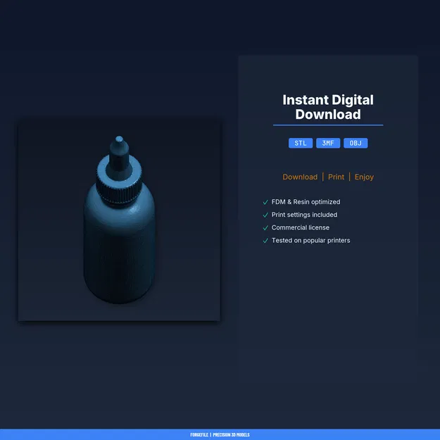 Cữ Định Vị Chai Thuốc Nhỏ Mắt, Giữ Chai Trên Mắt, Tránh Lãng Phí - STL - Image 2