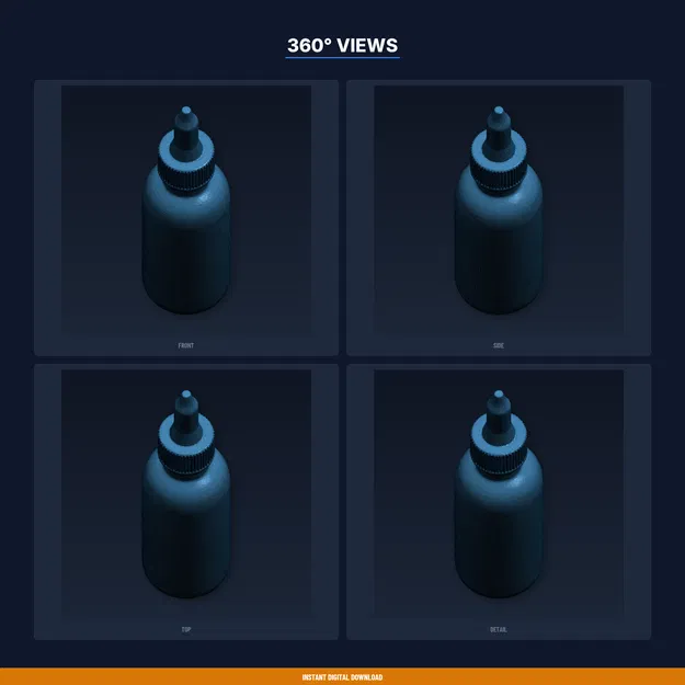 Cữ Định Vị Chai Thuốc Nhỏ Mắt, Giữ Chai Trên Mắt, Tránh Lãng Phí - STL - Image 3