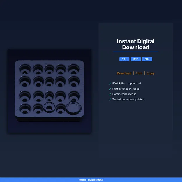 Khay Insert Foam cho Hộp Eyepiece Kính Thiên Văn, Ngăn Tùy Chỉnh - STL in 3D - Image 2