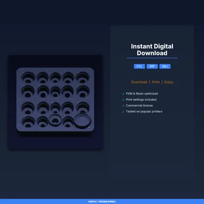 Khay Insert Foam cho Hộp Eyepiece Kính Thiên Văn, Ngăn Tùy Chỉnh - STL in 3D