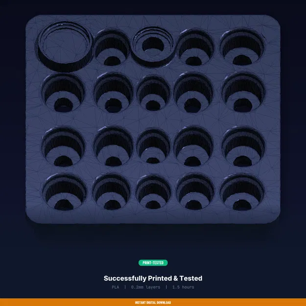 Khay Insert Foam cho Hộp Eyepiece Kính Thiên Văn, Ngăn Tùy Chỉnh - STL in 3D - Image 8