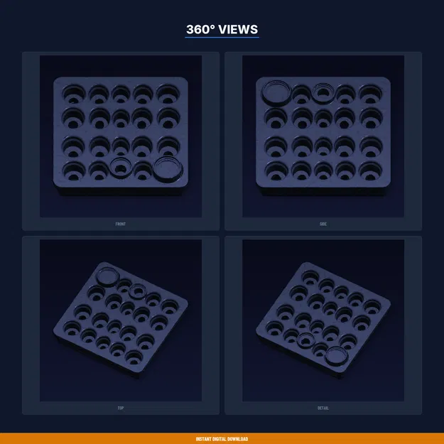 Khay Foam Insert Đựng Eyepiece Kính Thiên Văn, Ngăn Tùy Biến – STL in 3D - Image 3