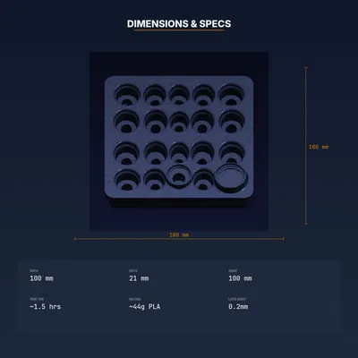 Khay Foam Insert Đựng Eyepiece Kính Thiên Văn, Ngăn Tùy Biến – STL in 3D