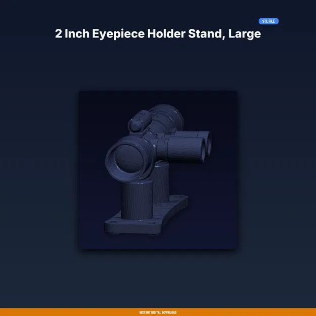 Kệ giữ eyepiece 2 inch cho kính thiên văn khổ lớn, giữ 3 cái – STL in 3D - Image 1