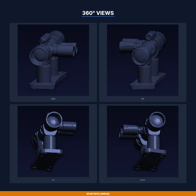 Đế Giữ Eyepiece 2 Inch Cho Kính Thiên Văn, Chứa 3 (File STL In 3D) - Image 3