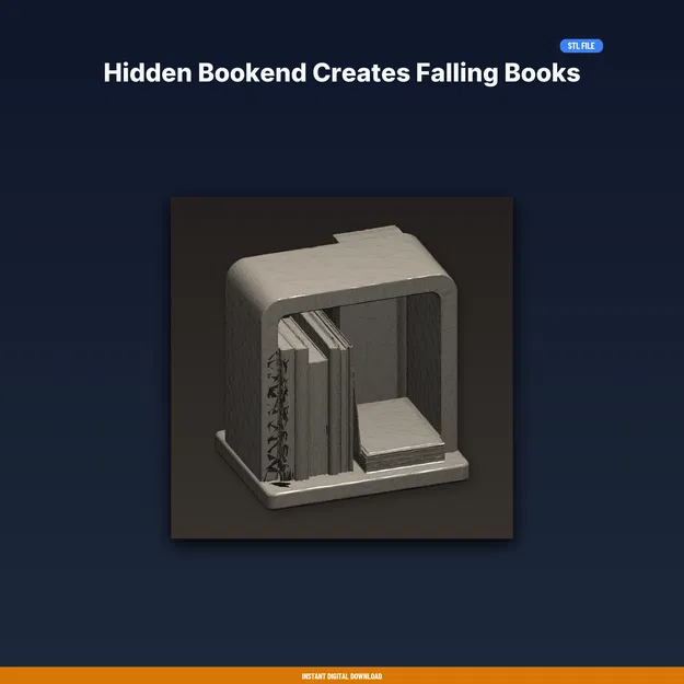 Chặn sách ẩn tạo ảo giác sách rơi (Invisible Support) - File STL in 3D - Image 1