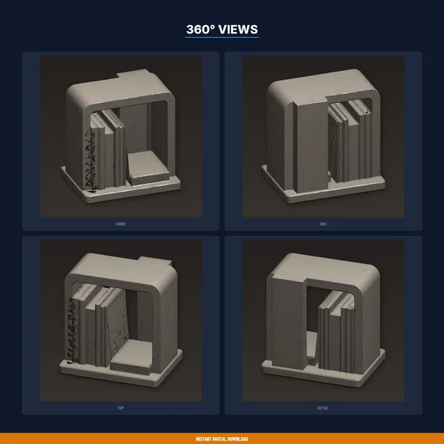 Chặn sách ẩn tạo ảo giác sách rơi (Invisible Support) - File STL in 3D - Image 3