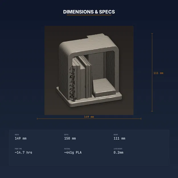 Chặn sách ẩn tạo ảo giác sách rơi (Invisible Support) - File STL in 3D - Image 4