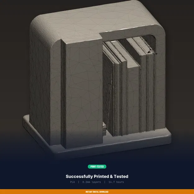 Chặn Sách Ẩn Tạo Ảo Giác Sách Rơi, Đỡ Vô Hình – File STL In 3D - Image 8