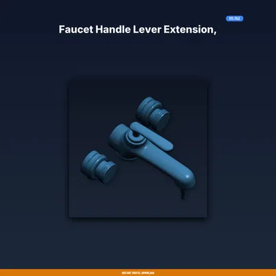 Tay Đòn Mở Vòi Nước Gắn Núm Tròn, Dễ Điều Khiển Nước – STL In 3D