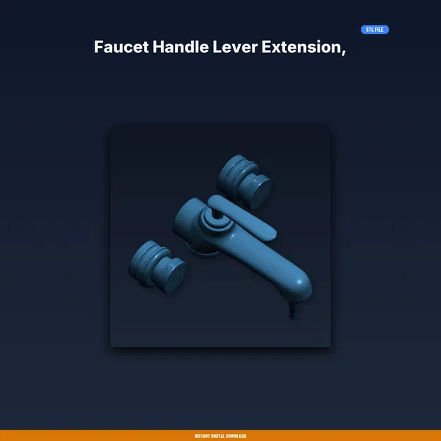 Tay Đòn Mở Rộng Núm Vòi Nước Gắn Núm Tròn, Dễ Điều Khiển Nước – STL In 3D - Image 1