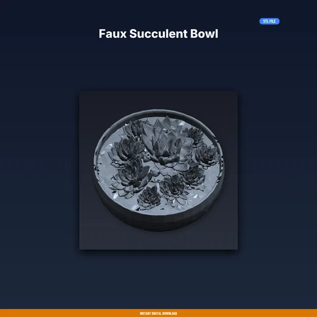 Chậu Faux Succulent Bowl – File STL In 3D - Image 1