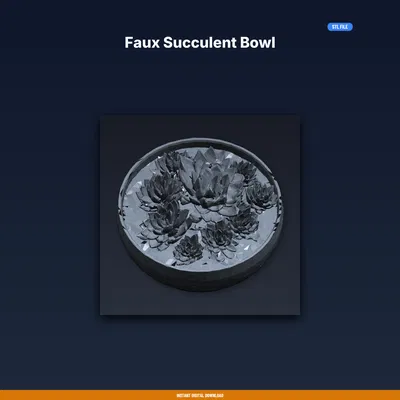 Chậu Faux Succulent Bowl – File STL In 3D