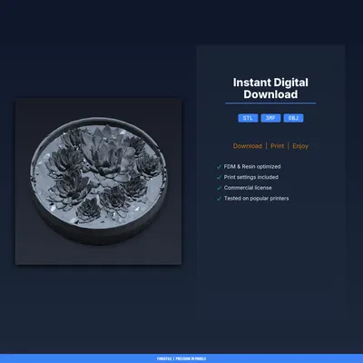 Chậu Faux Succulent Bowl – File STL In 3D