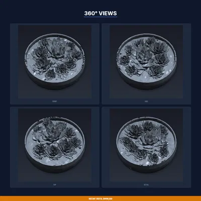 Chậu Faux Succulent Bowl – File STL In 3D