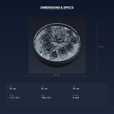 Chậu Faux Succulent Bowl – File STL In 3D