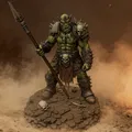 Bloodbound Realms – Orc – Ironfang Spearman (Miniature STL Dark Fantasy in 3D) - Thumbnail 1