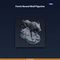 Tượng Sói Fenrir Bị Trói (Fenrir Bound Wolf Figurine) - File STL In 3D - Thumbnail 1