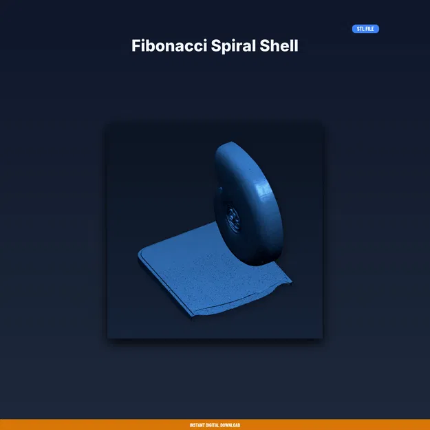 Vỏ Ốc Xoắn Fibonacci - File STL 3D In Được - Image 1