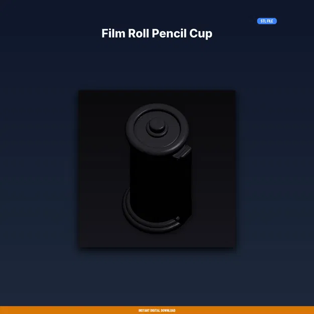 Ống Đựng Bút Cuộn Film – File STL In 3D - Image 1